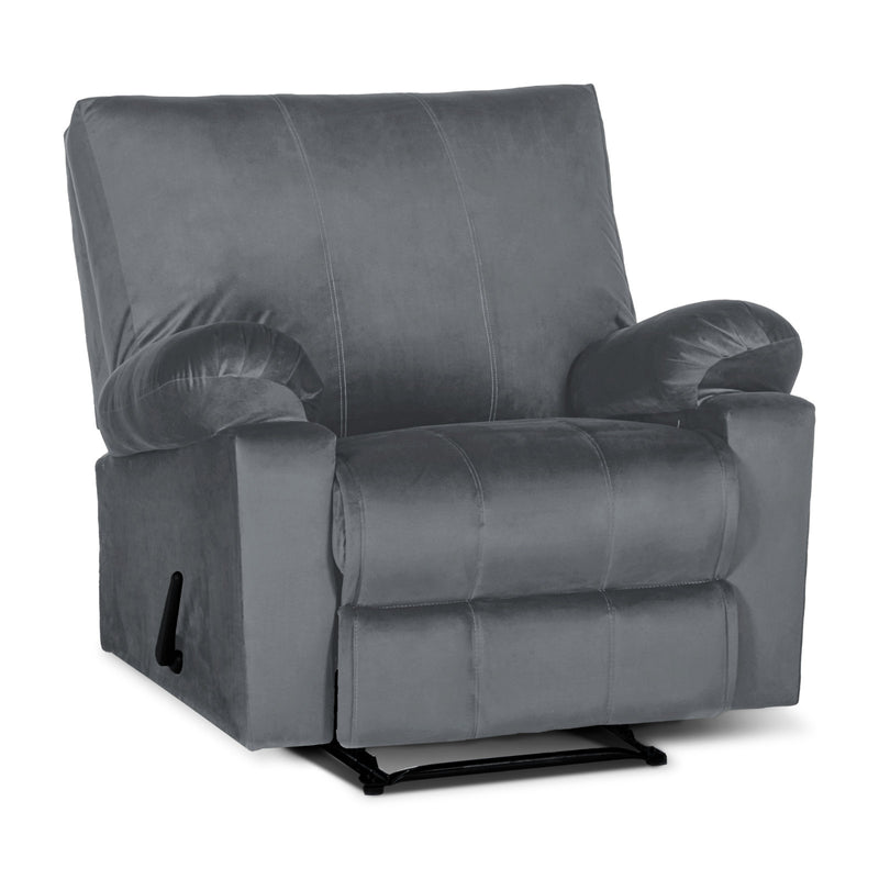 Classic Recliner Chair Upholstered with Controllable Back - Grey-H1C112313 (6613421031520)