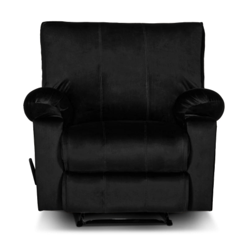 Classic Recliner Chair Upholstered with Controllable Back - Black-H1C112304 (6613420736608)