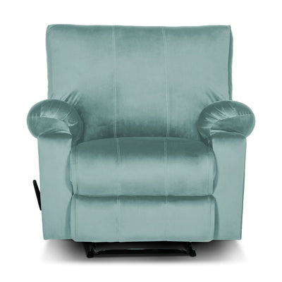 Recliner Rocking & Rotating Chair Upholstered with Controllable Back - Terquoise-H1S112309 (6613421752416)