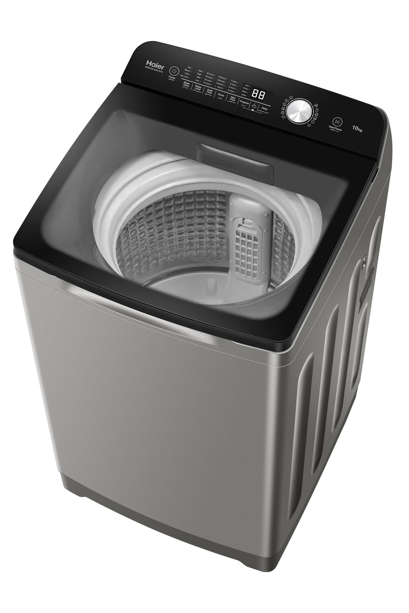 Haier WM- capacity 10 Kg.,Silver, Auto Fuzzy operation – TOP (6600126201952)