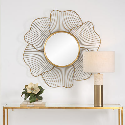 Uttermost Blossom Gold Floral Mirror