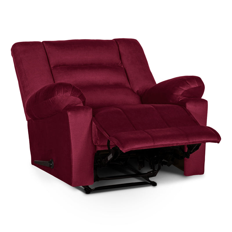 In House Rocking Recliner Upholstered Chair with Controllable Back - Red-905154-RE (6613426962528)