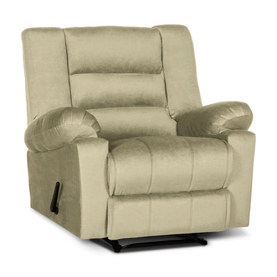 In House Rocking Recliner Upholstered Chair with Controllable Back - White-905154-W (6613427028064)