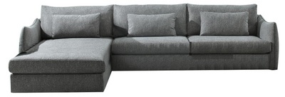 Grey Block Sectional (6595834347616)