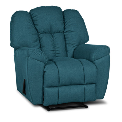 Versace Rocking Recliner Upholstered Chair with Controllable Back - Teal-905169-TE (6613425291360)