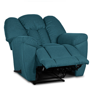 Versace Rocking Recliner Upholstered Chair with Controllable Back - Teal-905169-TE (6613425291360)