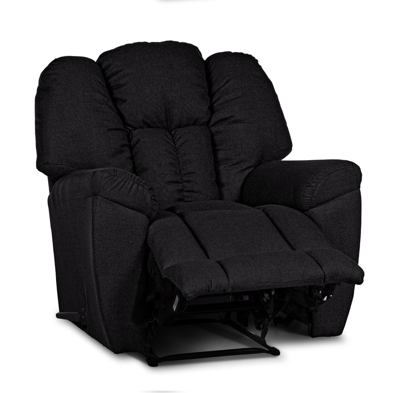 Versace Rocking Recliner Upholstered Chair with Controllable Back - Black-905169-BL (6613425127520)