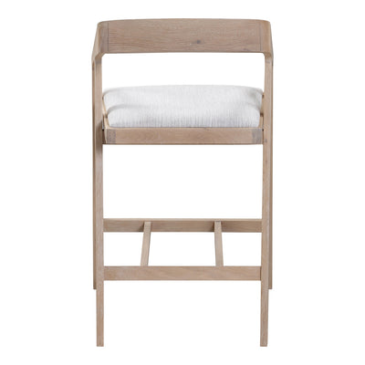 Padma Oak Counter Stool Light Grey