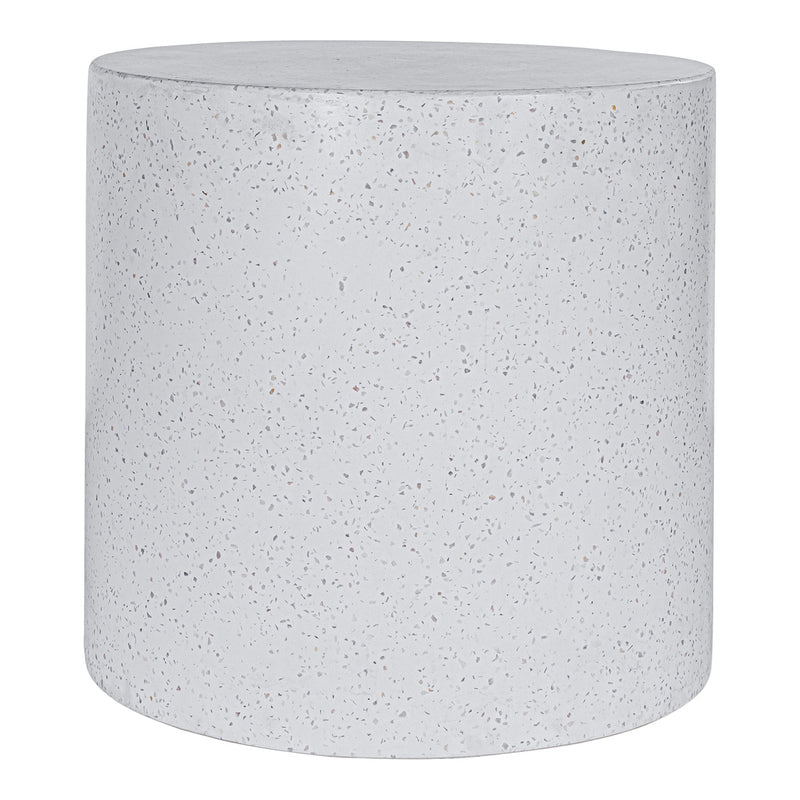 Omi Outdoor Side Table White Terrazzo