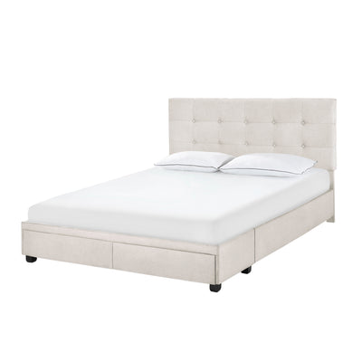 King Storage Bed - Fog (6629776851040)